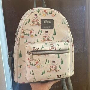 Loungefly Disney Character Print Backpack - Cream and Green